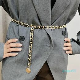 Belts Designer Gold Chain Belt Waist For Women Suit Ketting Thin Corset Waistband Metal Ceinture Femme