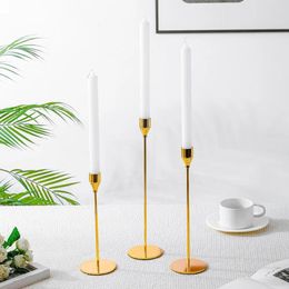 Candle Holders Modern Minimalist Design Home Decor Luxury Living Room Table Ornaments Candlestick Metal Crafts Desk Accessories