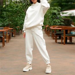 Women's Sleepwear 2 Piece Outfits Oversized Hoodies Pants Casual Sport Suit Spring Two Set Woman Autumn Tracksuit Female Clothes