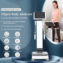 Body Composition Analyzer Body Analyzer Machine Body Fat Analyzer Machine with Factory Price for Metabolic Age Body Age and Visceral Fat Test White