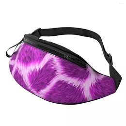 Waist Bags Fuchsia Giraffe Print Bag Animal Woman Running Pack Funny Polyester