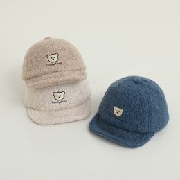 New Soft Plush Baby Hat Cute Bear Boy Girl Baseball Caps 6-24 Months Newborn Toddler Caps Bonnet Winter Spring Sun Hats