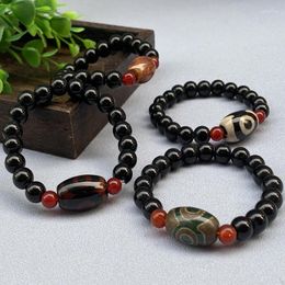 Strand Three-Eye Dzi Agate Single Bracelet