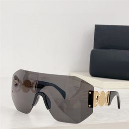 New fashion design mask sunglasses 2258 rimless frame wide rectangular lens avant-garde and generous style high end outdoor UV400 protection glasses