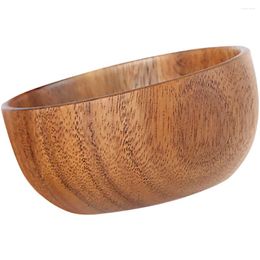 Bowls Flat Wooden Bowl Baby Containers Soup Deep Kitchen Accessories Dinnerware Infant