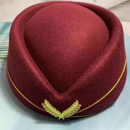 Berets Beret Caps For Women Vintage Boina Formal Hat Free Beanies Wool Luxury Fashion Uae Qatar Flight Attendant