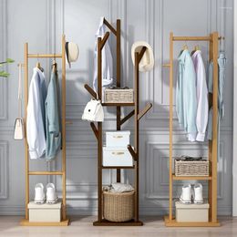 Hangers Phyllostachys Pubescens Coat Racks All Solid Wood Floor Mounted Hanger Bold Hanging Rod Multi Function Simplicit Home Furniture