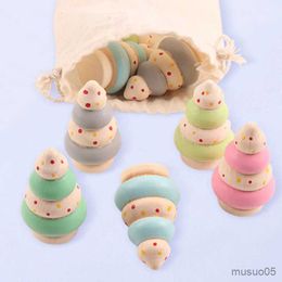 Christmas Toy Supplies New Kids Educational Handmade Wooden Graffiti Colour Painting Christmas Tree DIY Snowman Doll Children Intellect Feveloping Toys R231012