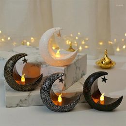 Candle Holders Romantic Atmosphere Decorat Lamp Led Electronic Luminescent Night Lights Star Moon Lighting Wedding Party Ornament Lanter