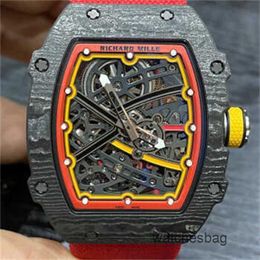Watch Carbon Tourbillon Rm6702 Steel with Logo Original Box Mechanical watch Date Mens Swiss Designer Sports Series Automatic