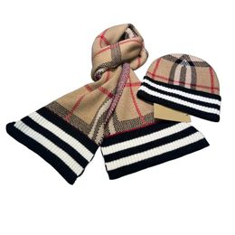 Designer hats and scarves set cashmere knitted winter hats for men and women