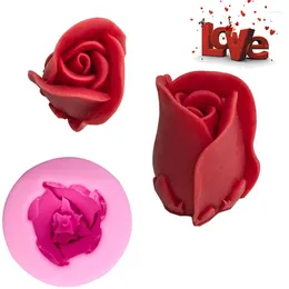 Baking Moulds Big Rose Love Silicone Fondant Soap 3D Cake Mold Cupcake Jelly Candy Sugar Decoration Bakeware X056