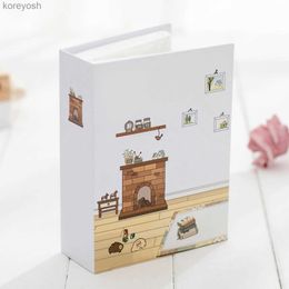 Albums Books New Small House Photo Pocket Photo Album Insert Photo Bookcase Memory Gift for ChildrenL231012