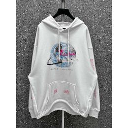 Hoodies Mens Fashion Designer Balenciiaga 23ss High Hoodie Edition Family Autumn New Unisex Couple Earth Music Letter Printing Casual