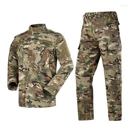 Men's Tracksuits 2023 Long Sleeved American Uniform Camouflage Clothes Outdoor Combat Training Suit For Men Tactical Male Wearable