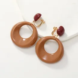 Hoop Earrings Retro 90s Port Style Exaggerated White Ring