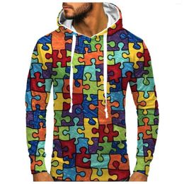 Men's Hoodies Fashion Tunic Men Winter Drawstring Novelty Print Long Sleeve Hooded Pocket Sweatershirt Top Pullover Fleece Shirts