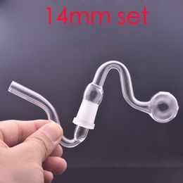 Wholesale Hookahs Smoking J Hookah Adapter Pipe for Water Bongs Ash Catcher Bowls hand smoking water pipes with 14mm male glass oil burner bowl