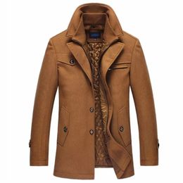 Men's Wool Blends 2023 Autumn Winter Coat Men Business Jacket Casual Slim Fit s Overcoat Coats Clothing Jackets 231011