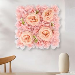 30X30cm Silk Rose Artificial Flower Wall Panels Handmade Wedding Decor Birthday Party Shop Flower Backdrops Decoration Flowers