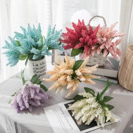 Decorative Flowers Ins Delicate Lavender Branch Silk Artificial Home Wedding Decoration Flower Arrangement Supplies Fake Plants
