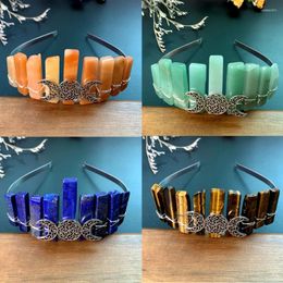 Hair Clips Cross-border Trend Natural Crystal Crown Headwear Triple Month 9 Headband Pure Hand-tied Wire