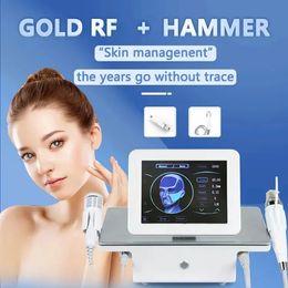 RF Microneedle Cold Hammer 2 em 1 Dispositivo de beleza da pele Aperto da pele Rosto Firmador Pescoço Testa Redução de rugas Dispositivo de massagem para melhoria da absorção de nutrientes
