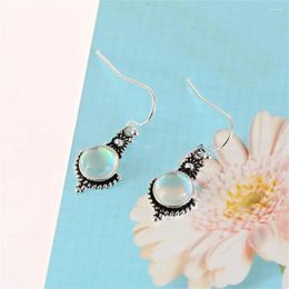 Dangle Earrings Moonstone Earring Beautiful Miss Health & Beauty Thai Silver Delicate Portable Ear Hook Decorate Colourful Wild Small Simple