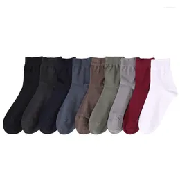 Men's Socks High-Quality Fashionable Casual Simple Flat Silk-Like Cotton