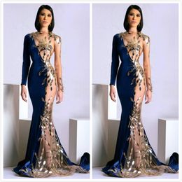 aso ebi arabic sparkly sexy evening dresses sheer neck mermaid prom dressses mermaid velvet formal party bridesmaid pageant gowns 269H