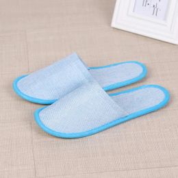 8styles Disposable Slippers Hotel SPA Home Guest Shoes Anti-slip Cotton Linen Slippers Comfortable Breathable Soft One-time Slipper Top Quality