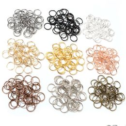 200Pcs/Lot 7Mm Metal Diy Jewellery Findings Open Single Loops Jump Rings Split Ring For Making Dhgarden Otsyd