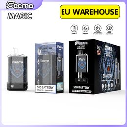 Batteria per vapore Vape Prezzo all'ingrosso Batteria Feemo Magic Vape ricaricabile con funzione di preriscaldamento Tuta di fornitura di fabbrica per cartuccia di vaporizzatore atomizzatore da 1 ml o 2 ml