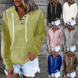 Women's Hoodies Half Buttons Sweatshirts Cropped Fleece Womens Quarter Pullover Sweaters Fall Outfits 2023 Winter Women