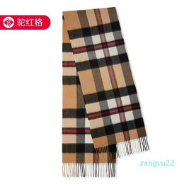 100% pure cashmere Thick scarf With tassel for men and women in Autumn winter The fashion business plaid Scarves