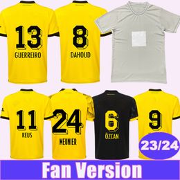 2023 24 HAZARD Mens Soccer Jerseys CUP JERSEY REUS HAALAND BRANDT KAMARA HUMMELS Home Yellow Away 3rd Special Edition Football Shirt Short Sleeve Uniforms