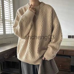 Men's Sweaters Harajuku Mens Knitted Sweater Autumn Winter Tops Men Casual Clothes Crewneck Chunky Knit Cardigan Men Pullover Sweaters Shirts J231012