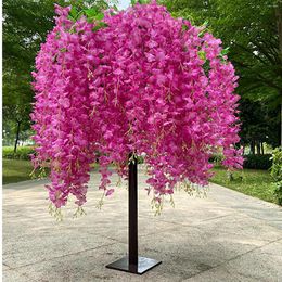 Decorative Flowers Artificial Cherry Tree Wisteria Wedding Banquet Table Centre Decoration El Family Garden Christmas