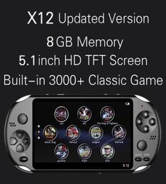 X12 console portátil de videogame portátil com memória de 8 GB e 5125418268848