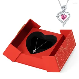 Pendant Necklaces Crystal Heart Necklace In Love Gift Box Set Mother's Day Birthday Valentine Jewellery Gifts For Women