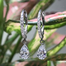 Delicate Pear Cz Drop Earrings Women Crystal High Quality Versatile Nice Gift Love Fashion Jewellery Daily Party Earring Dhgarden Otli2