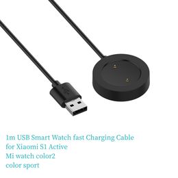 2pcs/lot 1m USB Charging Cable for Xiaomi S1 Active Mi watch color2 Colour sport Smart Watch Magnetic Charger Adapter