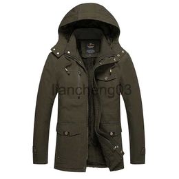 Men's Trench Coats 2023 Men's Jacket Pure Cotton Washed Lamb Plush Jacket For Men Thicken Keep Warm Trench Coat Outdoor Windproof Male Overcoat J231012