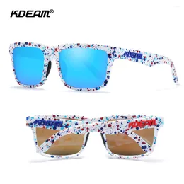 Sunglasses KDEAM Fashion Unisex Polarised Classic Square Vintager Eyewear Men Fishing Sport Women Fun Glass UV400