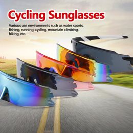 Outdoor Eyewear UV400 Rimless Cycling Sunglasses Road Bike Mountain Bicycle Goggle Sport for Men Women Riding Glasses 231012