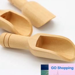 Simple Mini Wooden Scoops Bath Salt Spoon Candy Flour Spoon Scoops Kitchen Utensils Bath Shower SPA Tool Laundry Detergent Powder Spoon