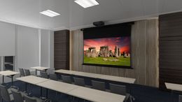 110 Inch 4K Laser TV Self-Rising In-Ceiling Tensioned UST ALR Screen PET Crystal Ambient Light Rejecting Screen for UST Projector