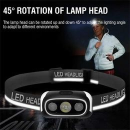 Head lamps Headlight Strong Light Charging Super Bright Outdoor Led Camping Fishing Mini Running Lamp Front Lantern Head Light Accessories Q231013