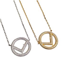 Fedi Necklace Designer Jewellery Original Quality O-chain Brass Material F Letter Rhinestone Necklace New Korean Style Versatile Chain