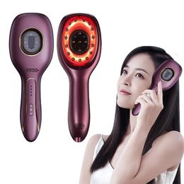 Hair Brushes EMS Electric Massage Comb LED Light Pon Therapy Vibration Scalp Head Massager Anti Hair-loss Nourishing Hair Regrowth Device 231012